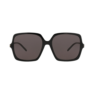 Saint Laurent Square-Frame Recycled Acetate Sunglasses — Black