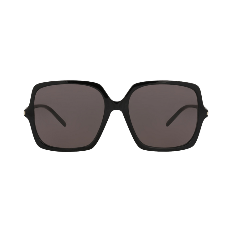 Saint Laurent Square-Frame Recycled Acetate Sunglasses — Black