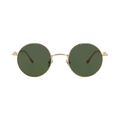 Valentino Round-Frame Metal Sunglasses — Gold