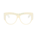 Gucci Round-Frame Acetate Sunglasses — White