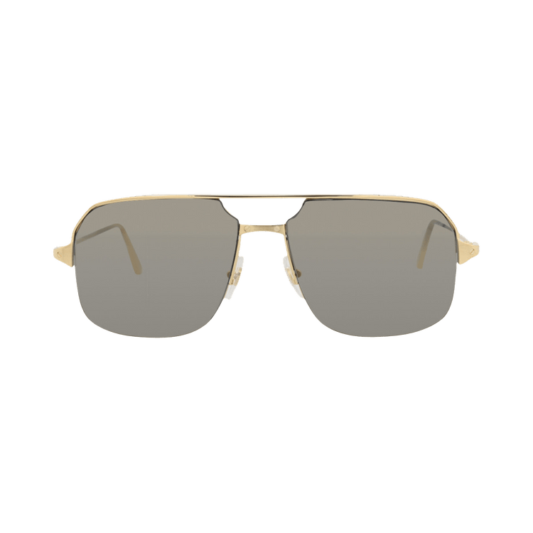 Cartier Aviator-Frame Metal Sunglasses — Gold