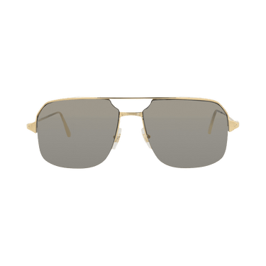 Cartier Aviator-Frame Metal Sunglasses — Gold