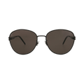 Saint Laurent Round/Oval-Frame Metal Sunglasses — Black