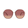 Chloé Round-Frame Bio Injection Sunglasses — Red