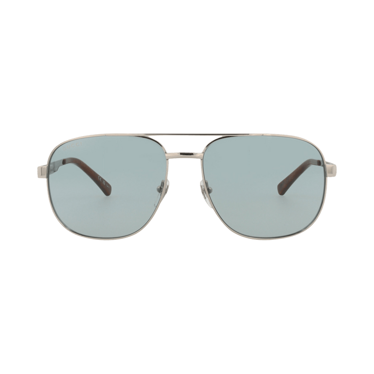 Gucci Aviator-Frame Metal Sunglasses — Silver