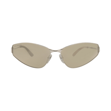 Balenciaga Cat Eye-Frame Metal Sunglasses — Silver