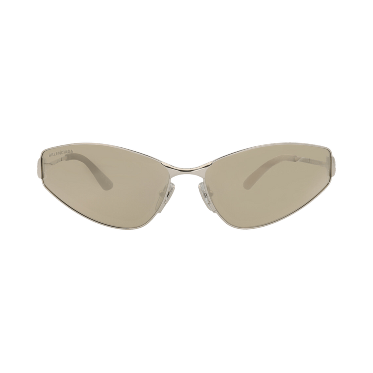 Balenciaga Cat Eye-Frame Metal Sunglasses — Silver