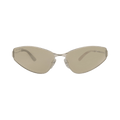 Balenciaga Cat Eye-Frame Metal Sunglasses — Silver