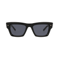 Valentino Square-Frame Acetate Sunglasses — Black