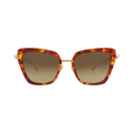 Valentino Cat Eye-Frame Metal/Acetate Sunglasses — Brown