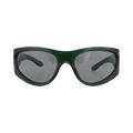 Gucci Shield-Frame Injection Sunglasses — Green