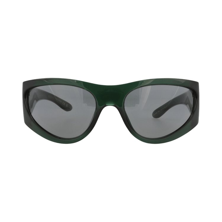 Gucci Shield-Frame Injection Sunglasses — Green