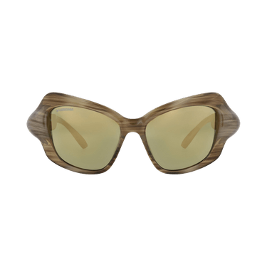 Balenciaga Cat Eye-Frame Bio Injection Sunglasses — Brown
