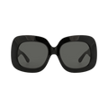Valentino Square-Frame Acetate Sunglasses — Black