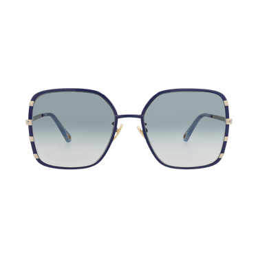 Chloé Square-Frame Metal Sunglasses — Gold
