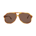 Gucci Aviator-Style Acetate Sunglasses — Brown