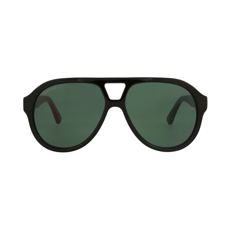 Gucci Aviator-Style Acetate Sunglasses — Black