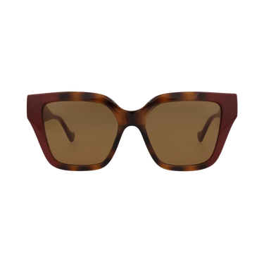 Gucci Square-Frame Injection Sunglasses — Brown