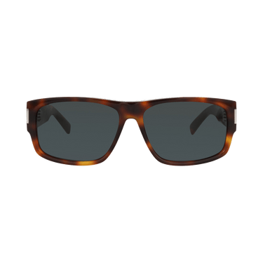 Saint Laurent Square-Frame Recycled Acetate Sunglasses — Brown