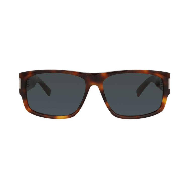 Saint Laurent Square-Frame Recycled Acetate Sunglasses — Brown