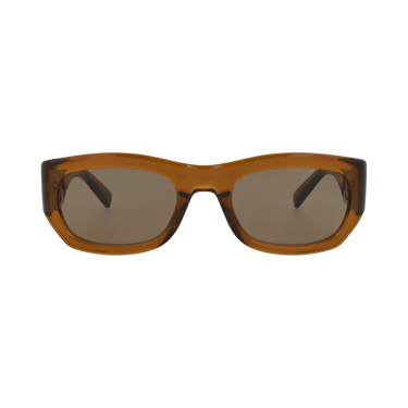 Saint Laurent Round-Frame Bio Injection Sunglasses — Brown