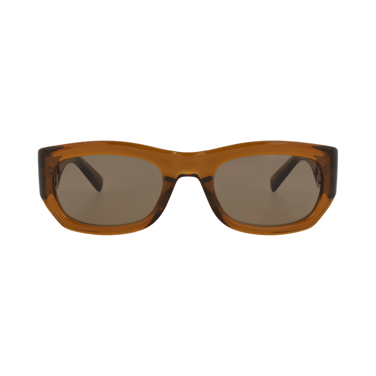 Saint Laurent Round-Frame Bio Injection Sunglasses — Brown