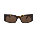 Balenciaga Square-Frame Recycled Acetate Sunglasses — Brown