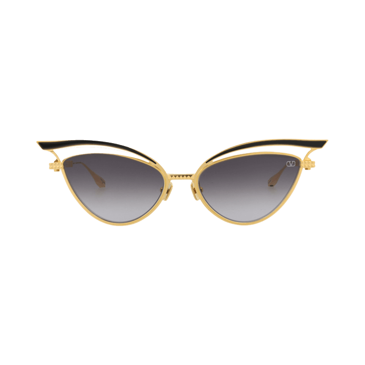 Valentino Cat Eye-Frame Titanium Sunglasses — Gold