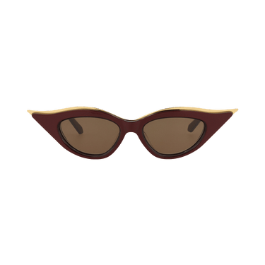 Valentino Cat Eye-Frame Acetate/Titanium Sunglasses — Brown
