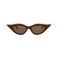 Valentino Cat Eye-Frame Acetate/Titanium Sunglasses — Brown