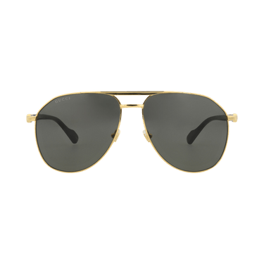 Gucci Aviator-Frame Metal Sunglasses — Gold