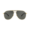 Gucci Aviator-Frame Metal Sunglasses — Gold