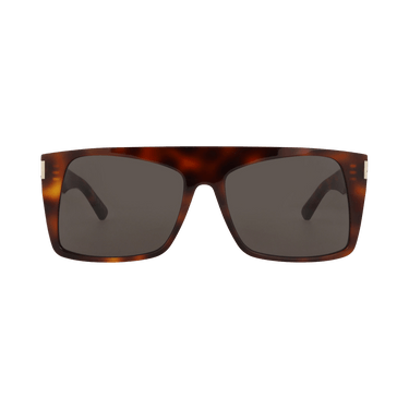 Saint Laurent Square-Frame Recycled Acetate Sunglasses — Brown