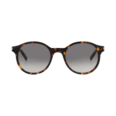 Saint Laurent Round-Frame Acetate Sunglasses — Brown