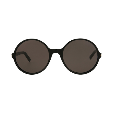 Saint Laurent Round-Frame Acetate Sunglasses — Black