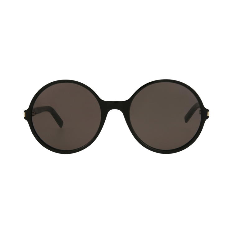 Saint Laurent Round-Frame Acetate Sunglasses — Black
