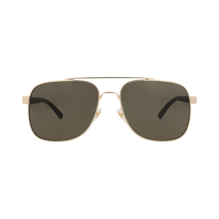 Gucci Aviator-Frame Metal Sunglasses — Gold