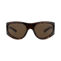 Gucci Shield-Frame Injection Sunglasses — Brown