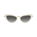 Valentino Cat Eye-Frame Acetate/Metal Sunglasses — White