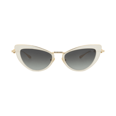 Valentino Cat Eye-Frame Acetate/Metal Sunglasses — White