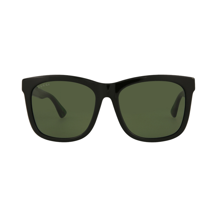 Gucci Rectangle-Frame Acetate Sunglasses — Black