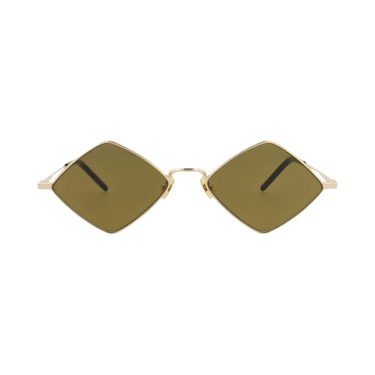 Saint Laurent Square-Frame Metal Sunglasses — Gold