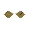 Saint Laurent Square-Frame Metal Sunglasses — Gold