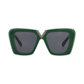 Valentino Square-Frame Acetate Sunglasses — Green