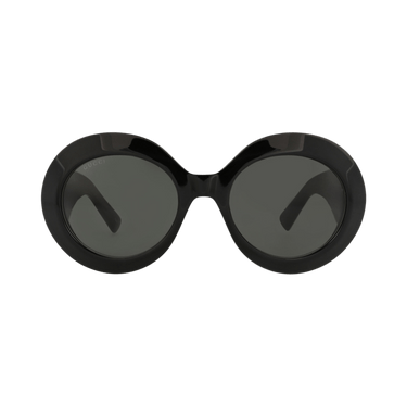 Gucci Round-Frame Recycled Acetate Sunglasses — Black