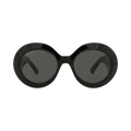 Gucci Round-Frame Recycled Acetate Sunglasses — Black