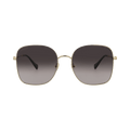 Gucci Square-Frame Metal Sunglasses — Gold