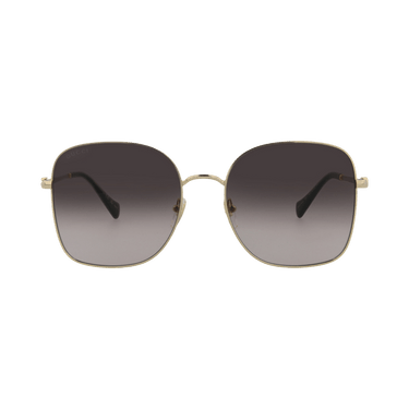 Gucci Square-Frame Metal Sunglasses — Gold