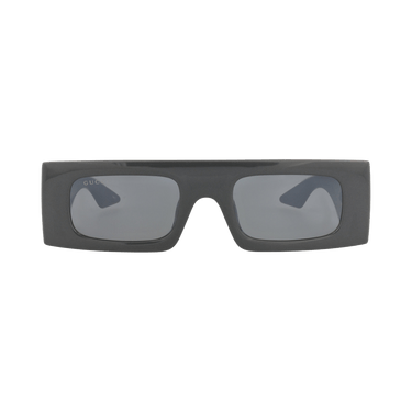 Gucci Shield-Frame Injection Sunglasses — Grey