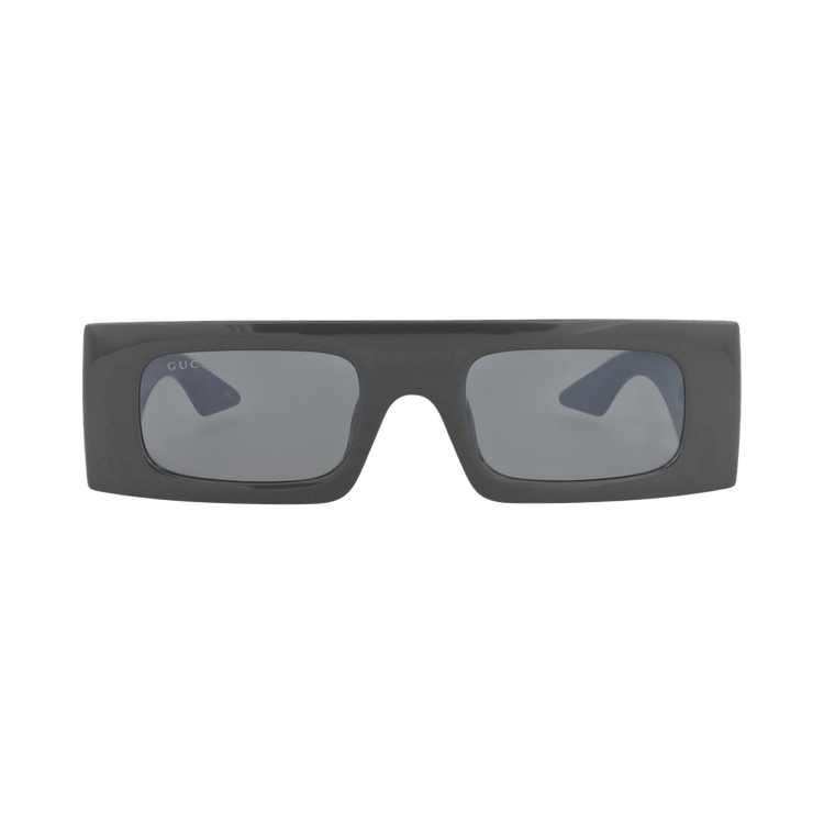 Gucci Shield-Frame Injection Sunglasses — Grey